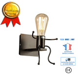 TD® YOLISTAR  Créatif Humanoïde Lampe Murale Interieur Applique Murale Moderne Lampe de Mur Max 60W E27 Art Déco pour Chambre D'enfa