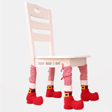 TD® chaussettes chaises noel accessoire anti dérapant housse protecteur pied de chaise table fetes décoration cadeau meuble mignon r