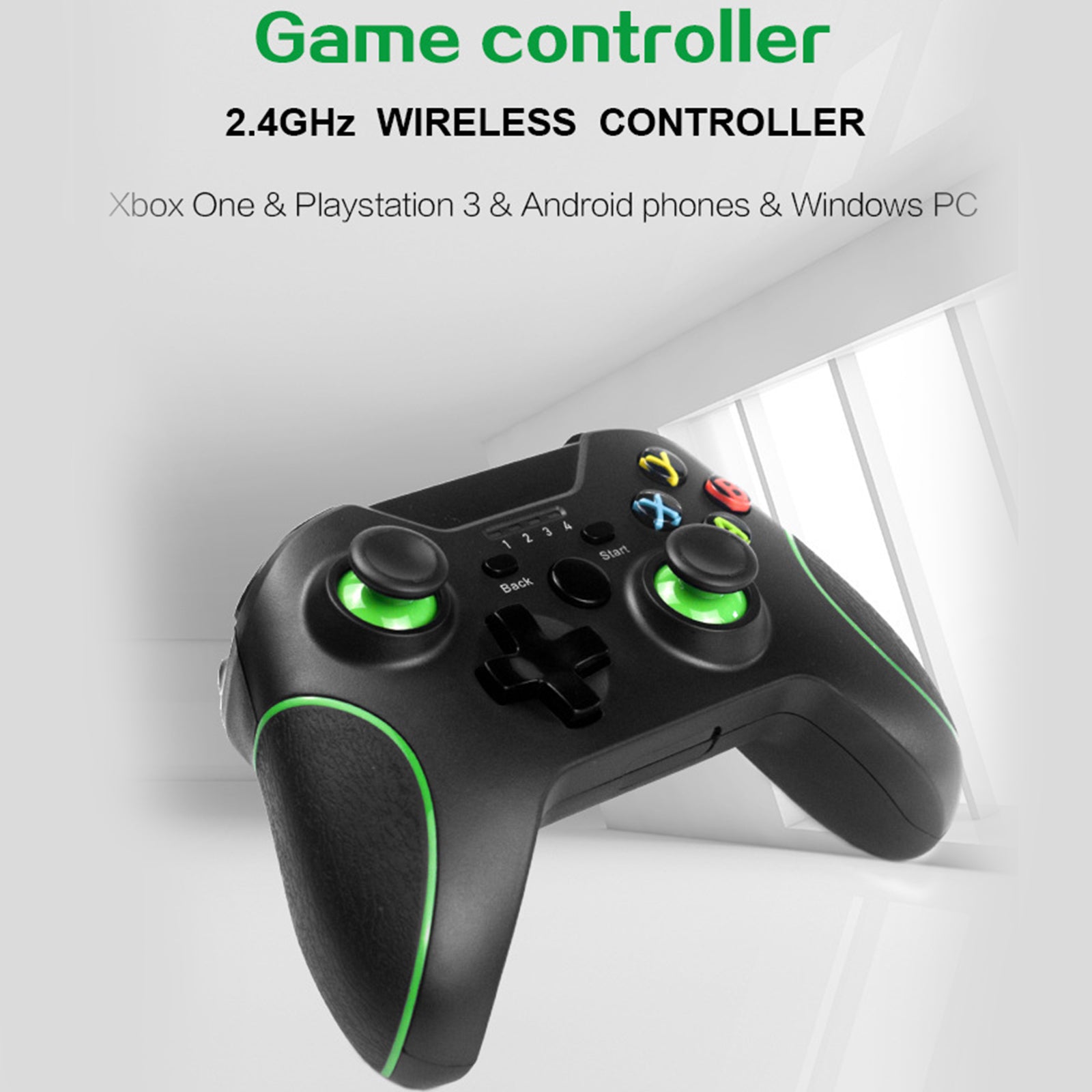 TD® Manette Sans Fil compatible pour PC & Xbox One Périphériques manette de console et ordinateur couleur noir