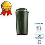 TD® Tasse à café tasse à eau 304 tasse à café en acier inoxydable vide tasse de bureau loisirs en plein air tasse de voiture armée t