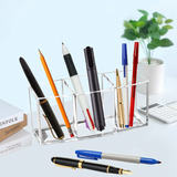 TD® Boîte de rangement de bureau Porte-stylo Conteneur de rangement transparent Boîte de finition pour crayon à sourcils acrylique T