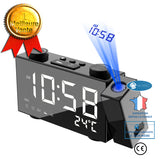 INN® Radio-réveil multifonction Horloge Thermomètre Fonction Réveil  Projection intelligente Modulation de fréquence FM Accueil Enfa