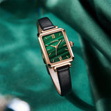 TD® Petite montre verte mode petite montre carrée femme montre simple montre lumineuse pour dames