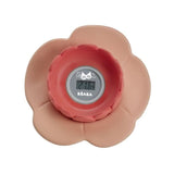 TD® Thermomètre de bain en forme de "Lotus" couleur nude/corail pour le bain de Bébé/Précis et Consis/Résistant et Etanche/Automatiq