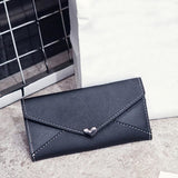 TD® Porte-Monnaie Femmes Mode Amour Décoration Longue Portefeuille / Carte  Bourse Enveloppe Bouton à Pression Pochette
