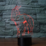 TD® Lampe optique poser décoratif tactile 7 couleurs illusion optique - modèle licorne - faible consommation câble USB ou 3 piles AA