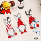 TD® Décorations de Noël dessin animé couteau et fourchette set décoration de table couteau et fourchette sac 3 pack