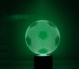 TD® Lampe d'illusion de football 3D veilleuse 3D pour garçons filles lampe de bureau de table 7 changement de couleur lampe décorati
