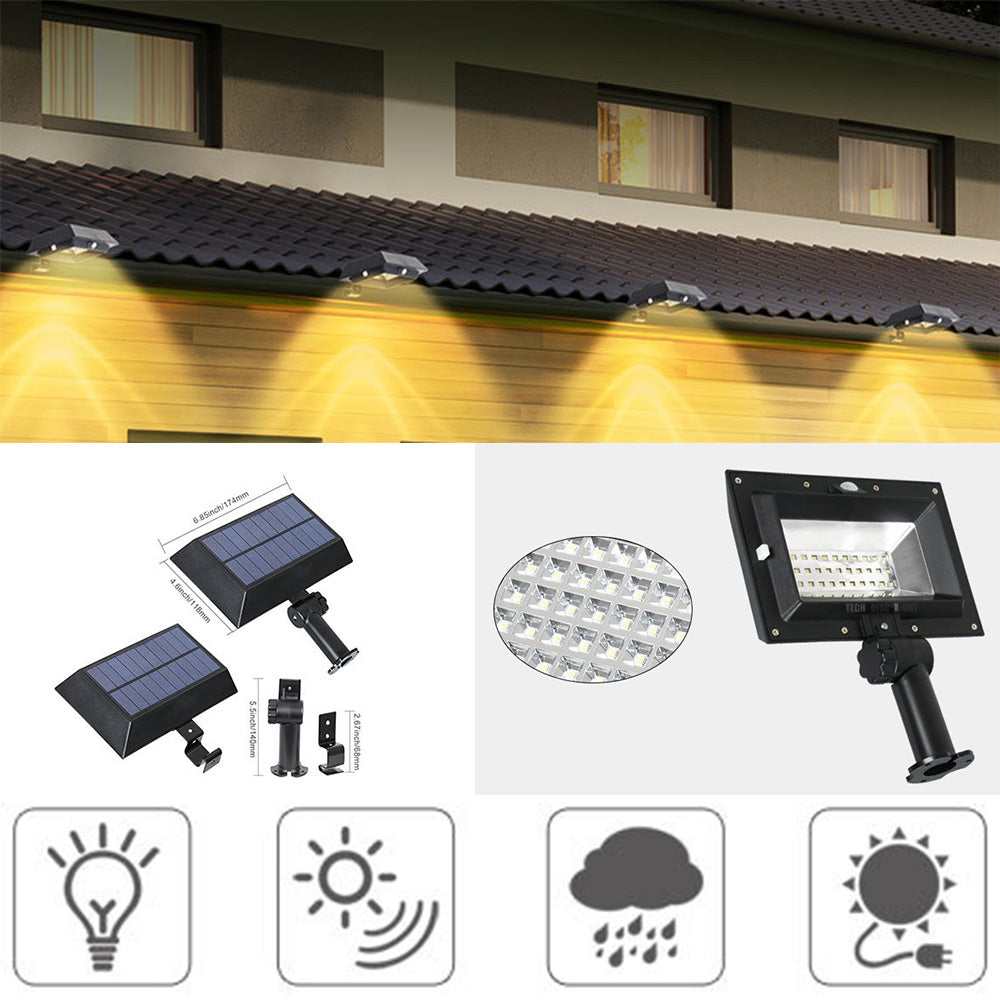 TD® Lampe solaire extérieur détecteur de mouvement jardin camping sans fil éclairage étanche luminosité led éclairage brillance
