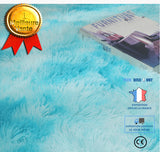 TD® GOGOLOVING Tapis de Salon Shaggy 120 x 160cm Bleu