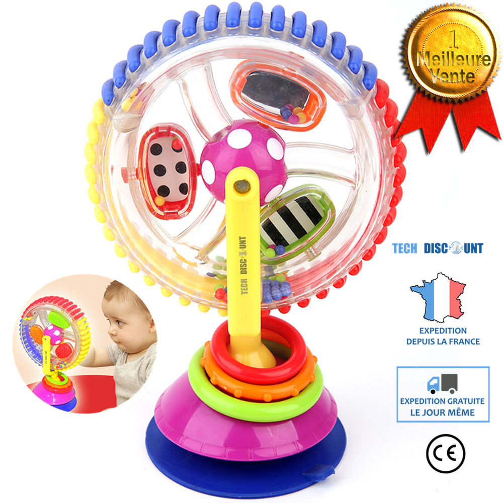TD® jouet roue bebe moulin enfants filles garcons educatif spin grande 6 mois ou plus pas cher activité multicolore jeu interieur