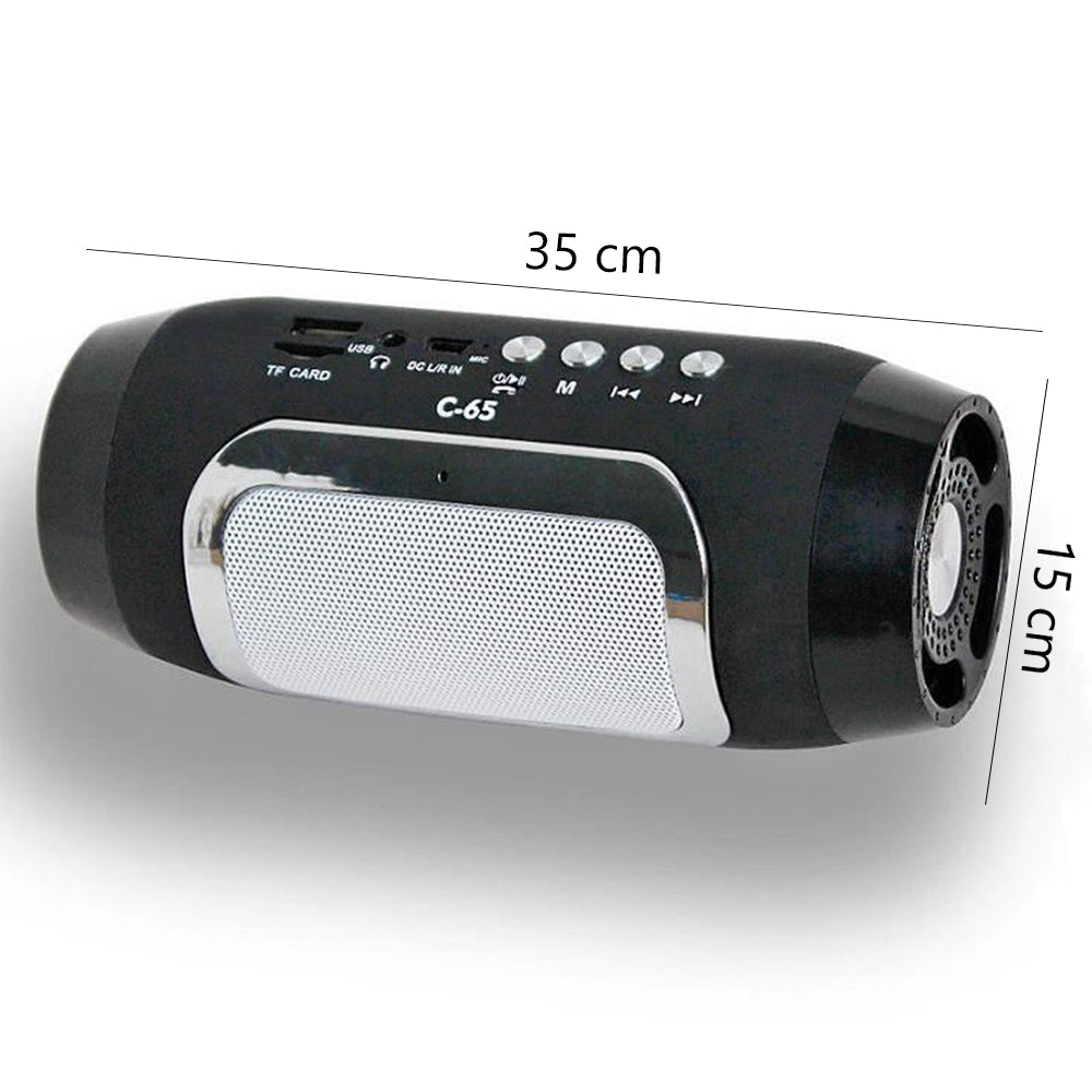 TD®     Mini Enceinte Bluetooth Sans-Fil Portable FM Radio Fente Carte Mains libres -BU