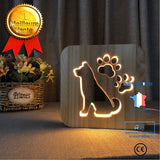 TD® LAMPE A POSER Mixte - Veilleuse 3D Éclairage créatif Décoration maison - Chien - jaune MIDENG™