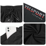Short sport pour hommes, course à pied séchage rapide, conception d'impression lettres contrastées, pantalon décontracté abso