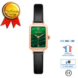 TD® Petite montre verte mode petite montre carrée femme montre simple montre lumineuse pour dames