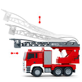 TD® Ensemble de modèles de jouets pour enfants Super grand camion de pompiers télécommandé pulvérisable échelle élévatrice électriqu