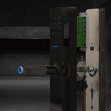 TD® Serrure d'empreintes digitales automatique maison antivol porte serrure électronique intelligente serrure de mot de passe