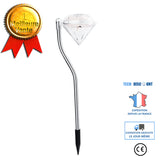 TD® 4pcs LED Lampe Solaire Diamant Couleurs Lumières Changeantes Décoration Jardin Lampe Extérieur Neuf 30cm