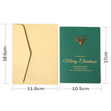 TD® 10 pack Carte de voeux bricolage fait à la main créatif rétro métal spécial papier bronzant carte de noël envoi aléatoire