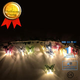 TD® Guirlande Lumineuse LED Couleur papillon Décoration Extérieure Intérieure - Chargement USB