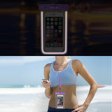 TD® Etui housse coque en plastique transparent téléphone portable bleu étanche à l'eau Apple Samsung plongée écran tactile de natati