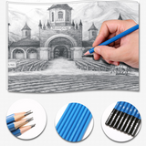 Ensemble d'outils de peinture, fournitures d'art, 40 pièces d'ensemble de peinture, ensemble de croquis,trousse à crayons,pap