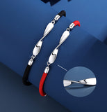 TD® Bracelet de couple en argent sterling bague Mobius hommes et femmes design de niche amour cadeau commémoratif bijoux à la main