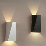 TD® Applique Murale Led Moderne Noire 10W Applique Murale À Deux Têtes avec Géométrie pour Couloir Chambre Lampe De Couloir Lampe De