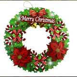 TD® Guirlande lumineuse LED Clignotante Noël Déco Pendentif Couronne Fleurs Lumière Chaude Merry Christmas