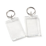 100 pièces porte-clés transparent Mini cadre photo vide 50 x 35mm Porte clefs cadre goodies