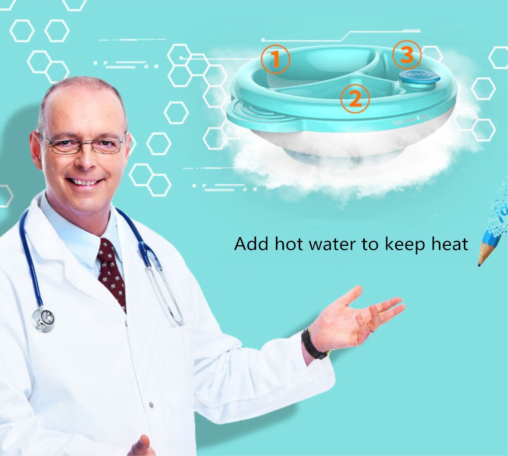 TD® Assiette chauffante bebe antidérapante eau chaude silicone 6 mois –