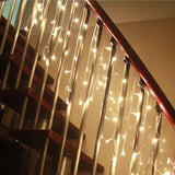 TD® 1m * 3m 120 led rideau lumineux guirlande lumineuse led cascade bande mise en page de fond décoration de mariage couleur chaude