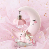 TD® LED Veilleuse en résine lune licorne-Dessin Animé Bébé-Lampe de Chevet pour enfants -veilleuse lampe pour chambre bébé