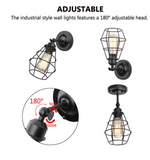 TD® Tomshine AC 220-240V Applique murale Abat-jour E27 Base avec interrupteur Applique murale d'intérieur Abat-jour de style vintage