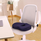 TD® Coussin fessier support voiture maison bout à bout coussin chaise tabouret couleur unie fibre de polyester mousse à mémoire bleu