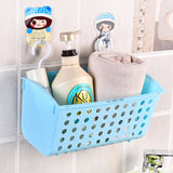 TD® Boîte de rangement salle de bain accessoires bain suspendu panier pratique lavabo brosse à dents douche bleu laver eau support