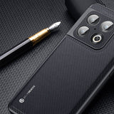 TD® Étui de téléphone en fibre de nylon pour OnePlus 10 Pro Housse de protection Armure anti-empreintes digitales Gaufrage Mode simp