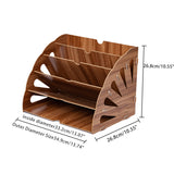 Support de stockage Support de stockage creux en forme d'éventail Les fournitures de bureau en bois organisent le support fic