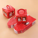 24pcs bonbons de noël boîte à biscuits cadeau de noël traiter cas de boîte cadeau faveur partie parti fournitures (rouge)
