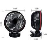 TD® USB petit ventilateur 8 pouces grand vent rechargeable mini portable clip de bureau ventilateur de circulation d'air