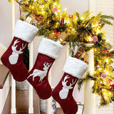 TD® Décoration de Noël Pendentif de Noël Grand motif de cerf Chaussettes de décoration de Noël Chaussettes de Noël Sac cadeau 4pack