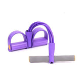 TD® Musculation crampe taille exercice Yoga accessoires auxiliaires assis tirer pédale quatre Tube tirer  - Modèle: Red