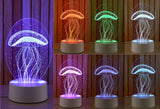 TD® LED Veilleuse 3D petite lampe de table chambre lampe de chevet plug-in lampe d'alimentation - Lampe LED décoration de chambre