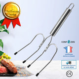 Fourchette de barbecue Grille de barbecue multi-têtes en acier inoxydable Fourchette de barbecue Brochettes en acier inoxydab