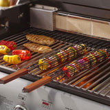 TD® Manche en bois Barbecue Cage Saucisse Hot Dog Barbecue Clip Outils de pique-nique en plein air Ustensiles de cuisine trois pièce