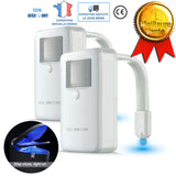 TD®  Lampe de toilette dispositif capteur lumière WC blanc sanitaire hygiène intensité variable 16 couleurs avec désinfection santé