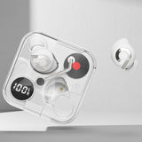 TD® Casque Bluetooth sans fil Bluetooth 5.3  Compartiment transparent  Écran numérique HD  Annulation du bruit Oreillette à double m