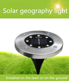 TD® Lampe extérieure solaire jardin sol lumière éclairage étanche lanterne lumineuse LED économie energie allée chemin acier inoxyda