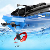 TD® Télécommande dirigeable jouet 2.4G télécommande bateau eau jouets pour enfants rechargeable cadeau de noël
