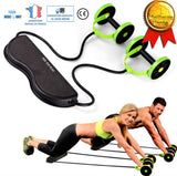 TD® Roue Abdominale polyvalente elastique corde sport homme femme exercices double ab roller fitness saine ventre rond musculation